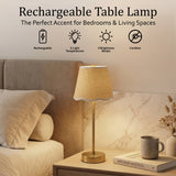 Table Lamp – Raffia White Scallop, Plain Stem