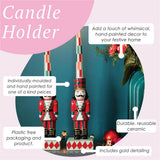 Hand-Painted Nutcracker Candle Holder | Christmas Decor |