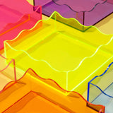 Wavy Acrylic Tray - Square - Assorted Colors