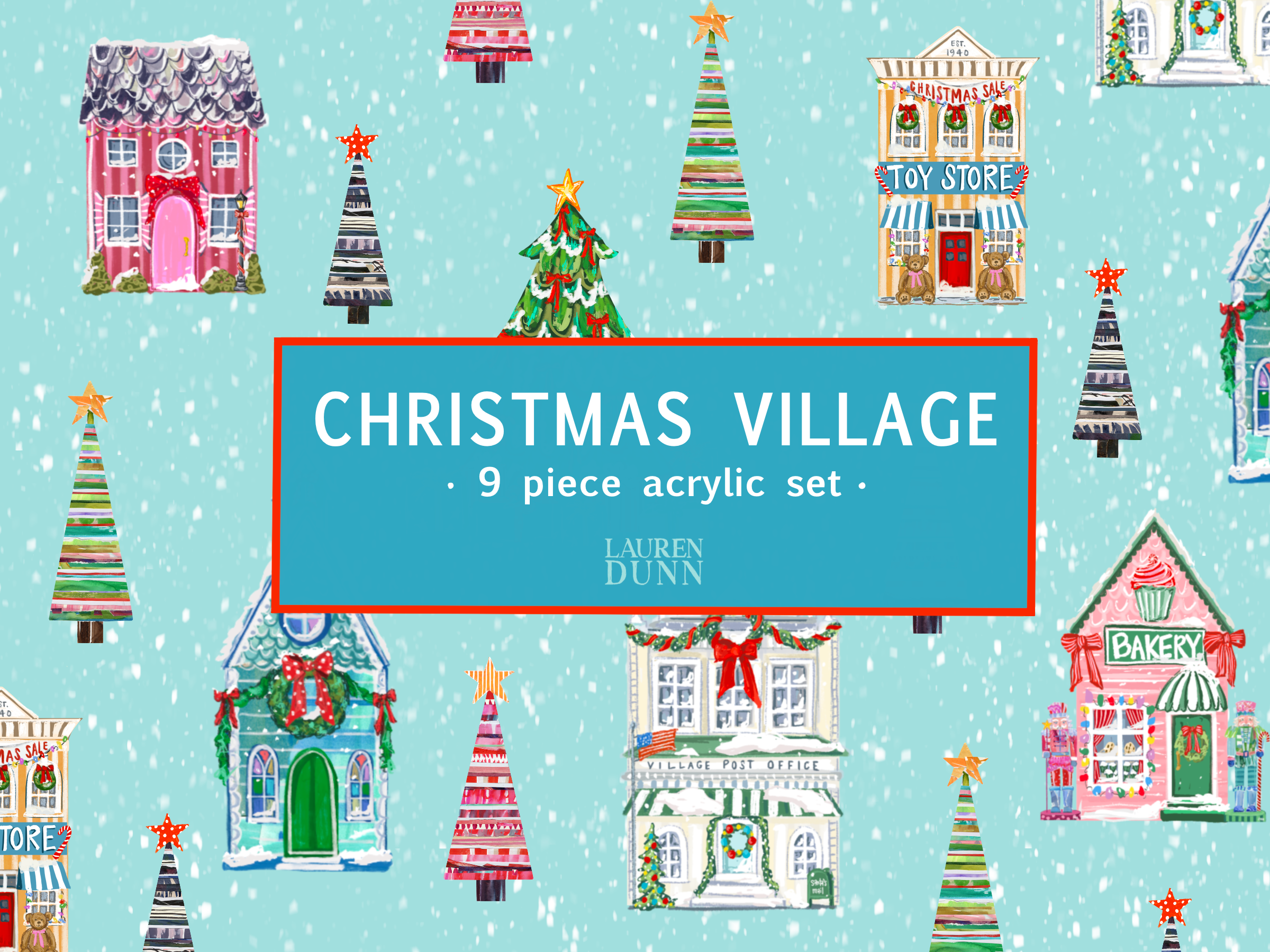 The Mini Christmas Village Set