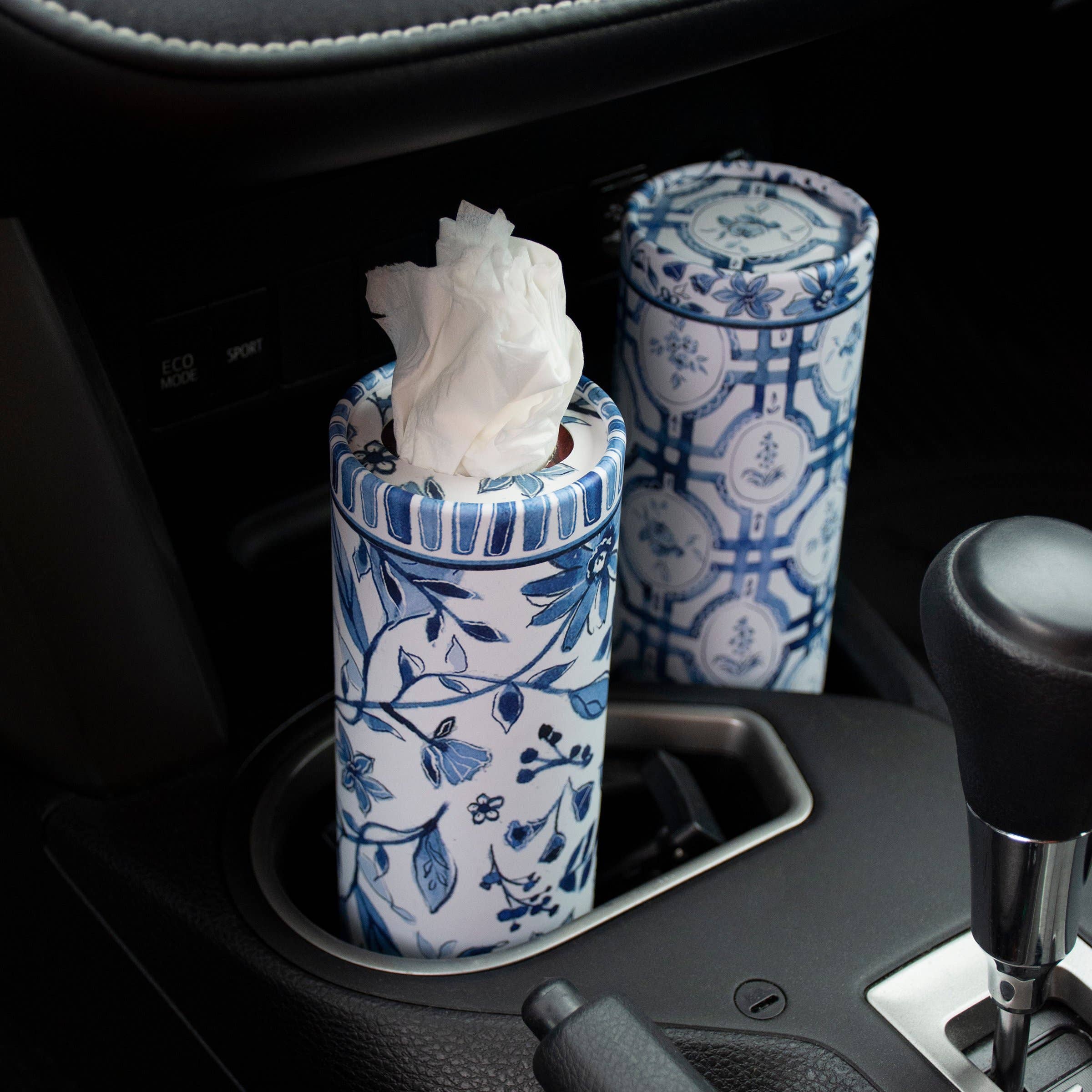 Blue Florals Tissue Box Set
