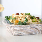 Rattan Square Baker Basket with Pyrex Dish