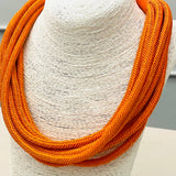 "Original" Slub 8-Strand Necklace (orange)