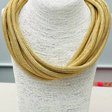 "Original" Slub 8-Strand Necklace (tan) NK189
