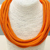 "Original" Slub 8-Strand Necklace (orange)