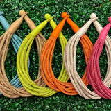 "Original" Slub 8-Strand Necklace (orange)