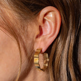 Hoop Earrings - Wavy Gold-Plated - Cassie - Assorted Sizes