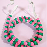 Pink and Green Beaded Charging Cord