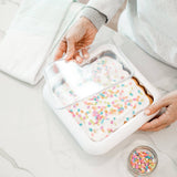 Square Set - 8 x 8 Pan Frame w/ Lid & Serving Spoon - White