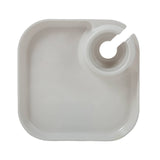 Reusable Party Plates w/ Stemware Holder - Set of 4 - White