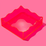 Wavy Acrylic Tray - Square - Assorted Colors