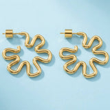 Hoop Earrings - Small - Flower Shapes - Sienna