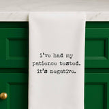 *NEW Funny Towel Patience Tested Negative Gift Towel