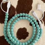 Turquoise Beaded Charging Cord