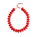 Bailey Chunky Beaded Necklace- Red