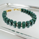 Clutch Strap | Cubes in Midnight Malachite