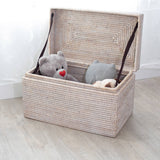 Rattan Rectangular Hinged Storage Chest