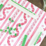 WHOLESALE Scalloped Square Table Topper | Boxwood Garden - Rose