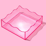 Wavy Acrylic Tray - Square - Assorted Colors