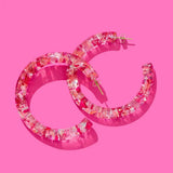 *ON SALE* Confetti Hoop Earrings - Assorted Colors - Each