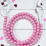 Pink Pearl Beaded Charging Cord
