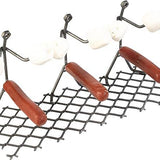 Hot Dog Roaster Stainless Steel Three Man Stick Figure