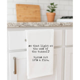 Funny Towel, Light at end of tunnel, It's a Fire Gift towel