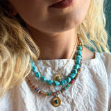 Joan Multi Color Beaded Stone Necklace || Choose Color