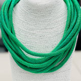 "Original" Slub 8-Strand Necklace (kelly green) NK263