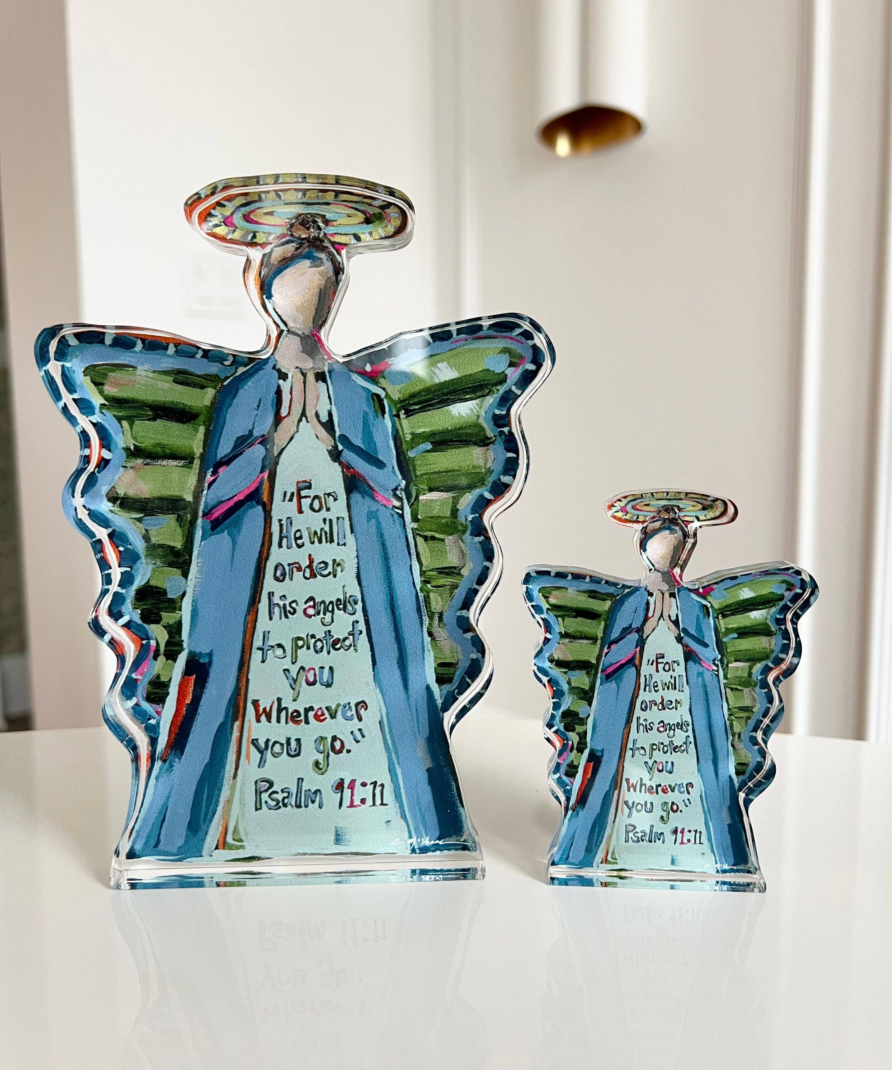 To Protect You Angel Bible Verse Acrylic WHOLESALE