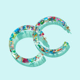 *ON SALE* Confetti Hoop Earrings - Assorted Colors - Each