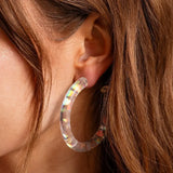 *ON SALE* Confetti Hoop Earrings - Assorted Colors - Each