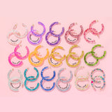 *ON SALE* Confetti Hoop Earrings - Assorted Colors - Each