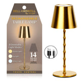 Gold Rechargeable Touch Control LED Lamp